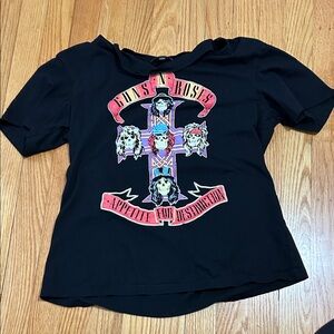 HAODUOYI Black Graphic Tee